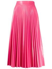 glossy-effect pleated midi skirt at Farfetch